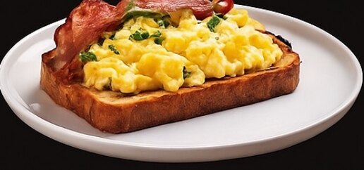Bacon and egg toast