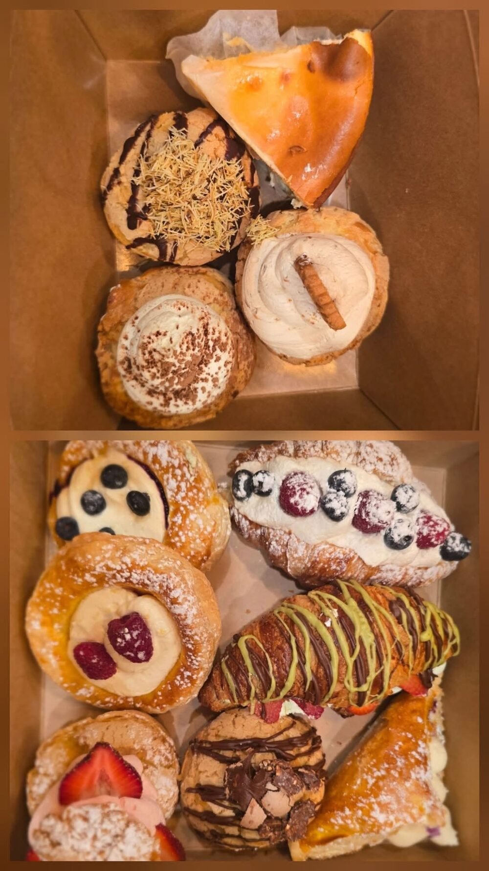 A box of fresh Terra Café pastries